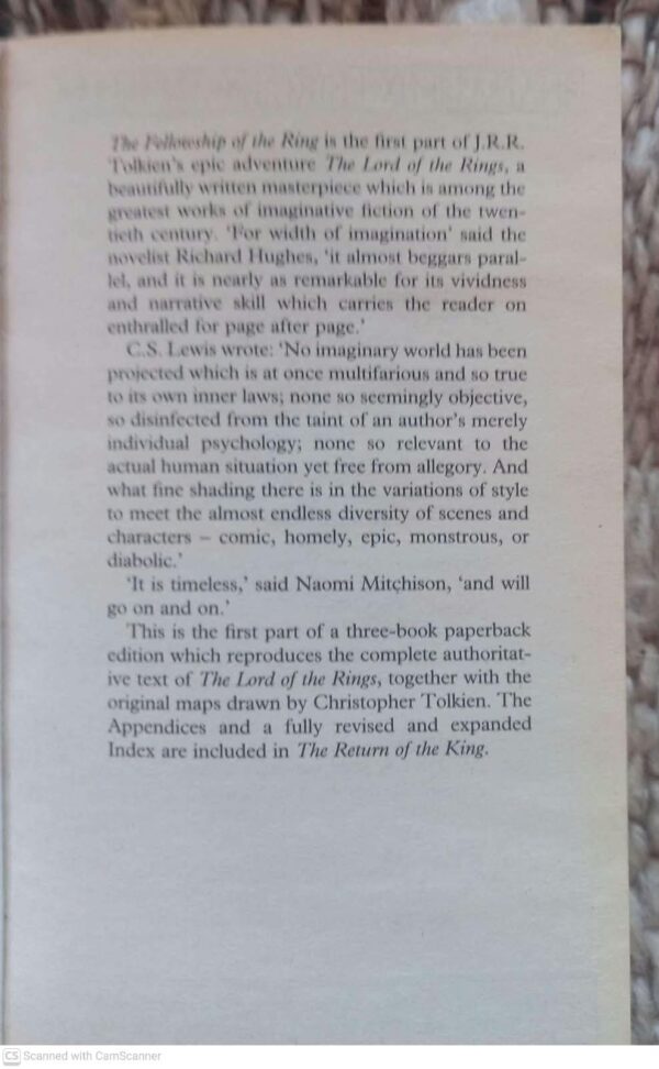 The Lord Of The Rings: The Fellowship Of The Ring, Part 1 — J. R. R. Tolkien secondhand book