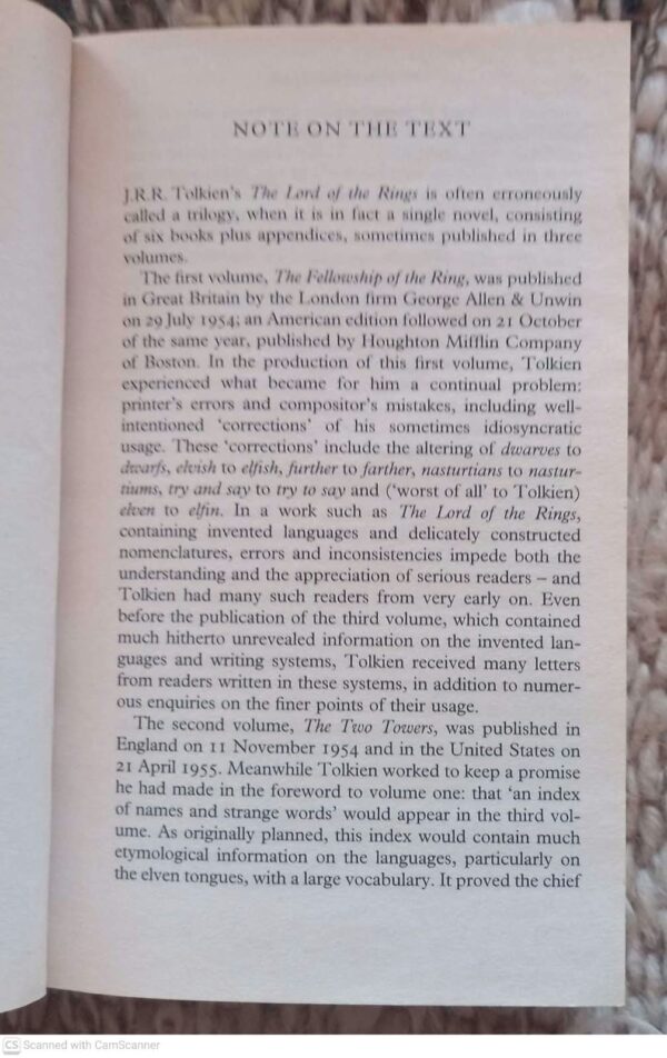 The Lord Of The Rings: The Fellowship Of The Ring, Part 1 — J. R. R. Tolkien secondhand book