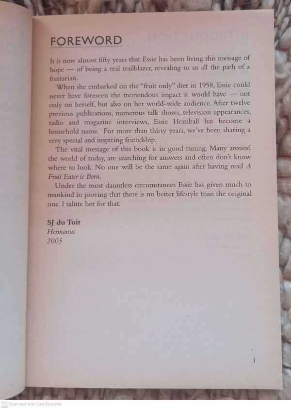 A Fruit Eater Is Born — Essie Honiball **SIGNED** secondhand book