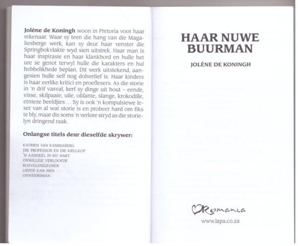Haar nuwe buurman4 Haar Nuwe Buurman — Jolene De Koningh secondhand book