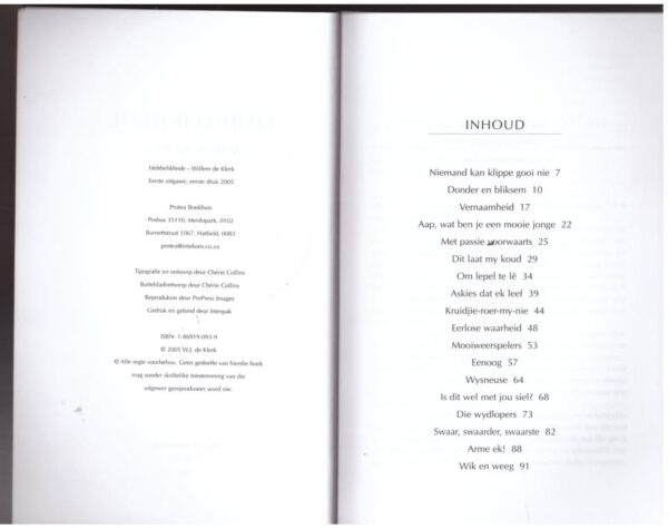 Hebbelikhede — Willem De Klerk secondhand book