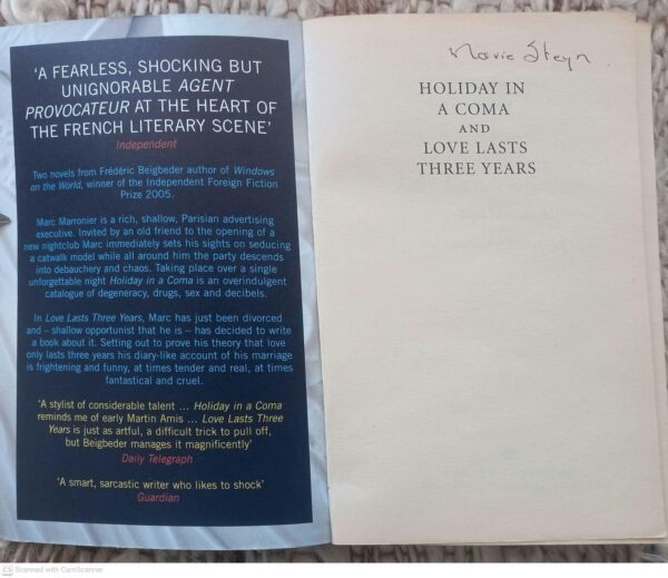 Holiday In A Coma & Love Lasts Three Years (2-in-1) — Frédéric Beigbeder secondhand book