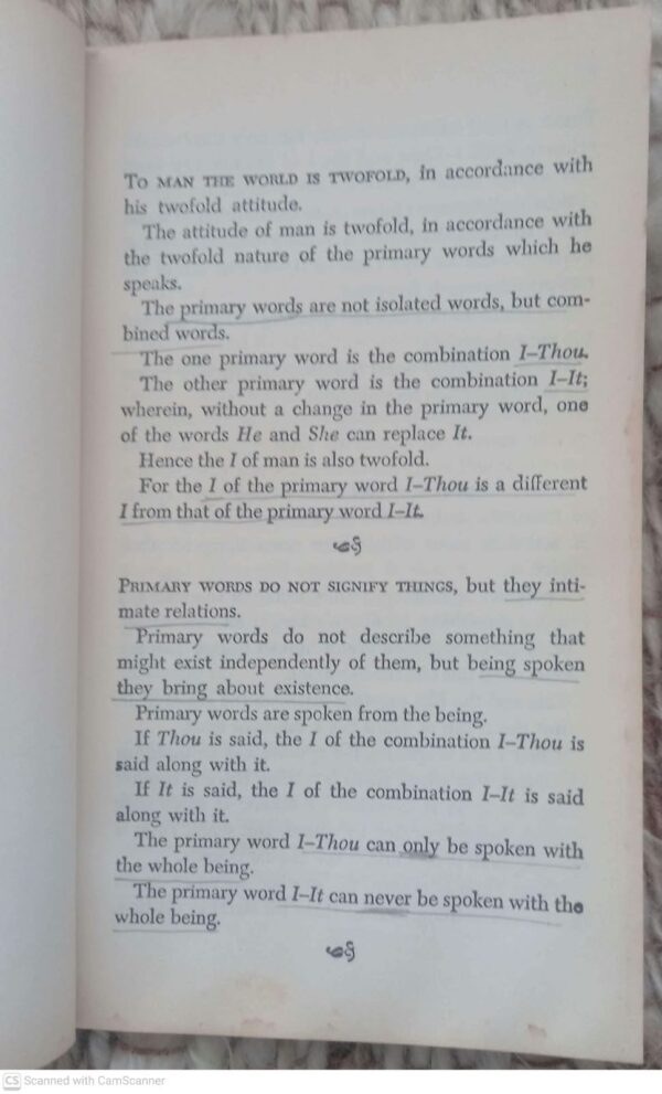 I and Thou5 I And Thou — Martin Buber secondhand book
