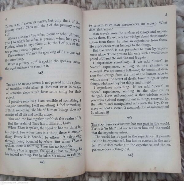 I and Thou6 I And Thou — Martin Buber secondhand book