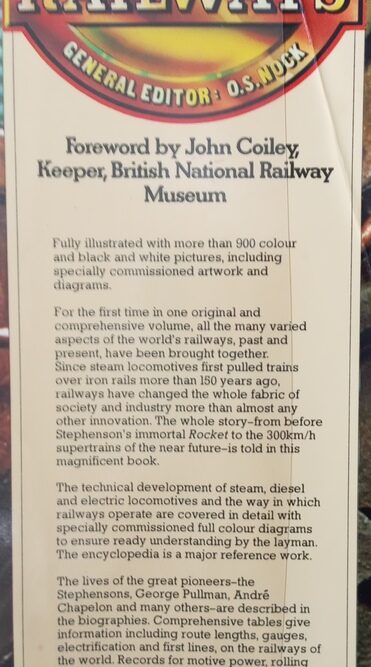 Encyclopaedia Of Railways – O.S. Nock secondhand book