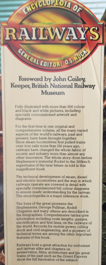 Encyclopaedia Of Railways – O.S. Nock secondhand book