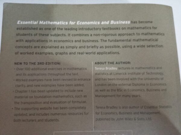 Essential Mathematics For Economics And Business – Teresa Bradley secondhand book