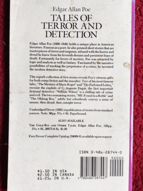Tales Of Terror And Detection – Edgar Allan Poe secondhand book