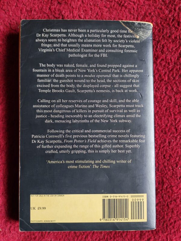 From Potter’s Field – Patricia Cornwell secondhand book