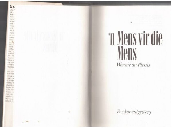 Mens vir die Mens5 Mens Vir Die Mens — Wennie Du Plessis secondhand book
