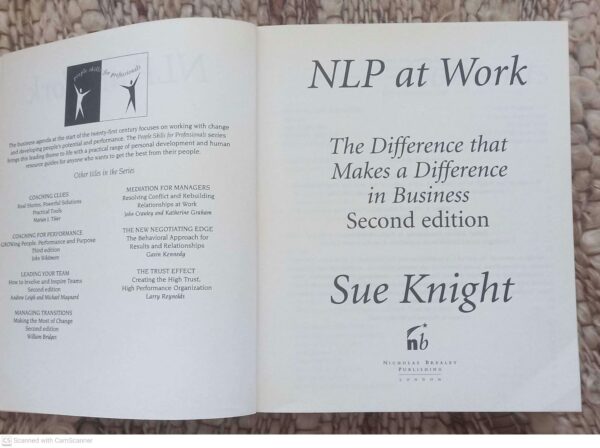 NLP At Work: Neuro-Linguistic Programming — Sue Knight secondhand book