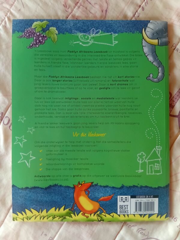 Piekfyn Afrikaans Graad 4 Huistaal Leesboek – Riens Vosloo, Fanie Viljoen secondhand book
