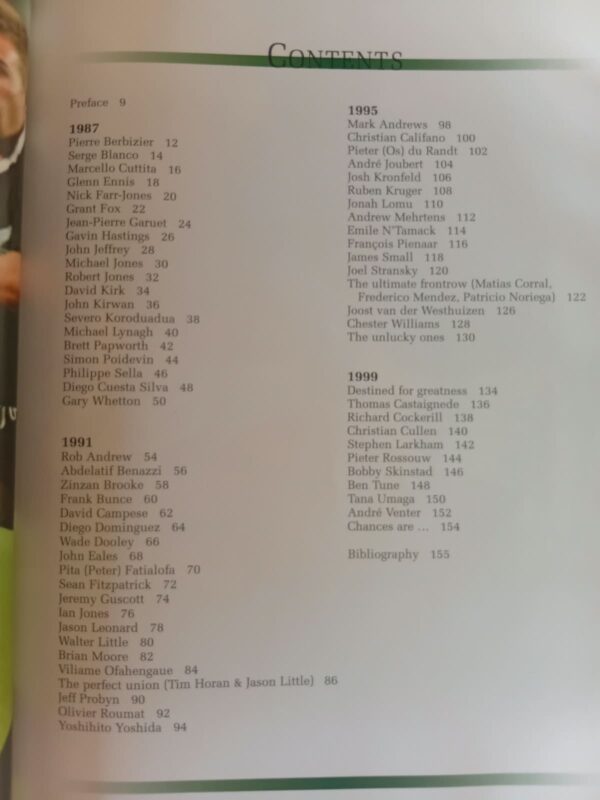 Rugby World Cup Greats – Zandberg Jansen, Gideon Nieman secondhand book