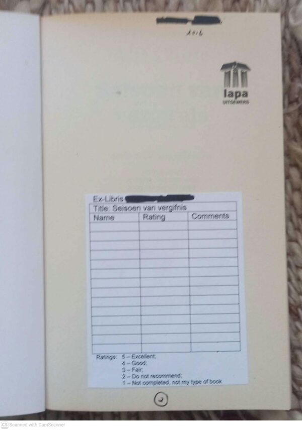Seisoen van Vergifnis3 Seisoen Van Vergifnis — Alta Cloete secondhand book