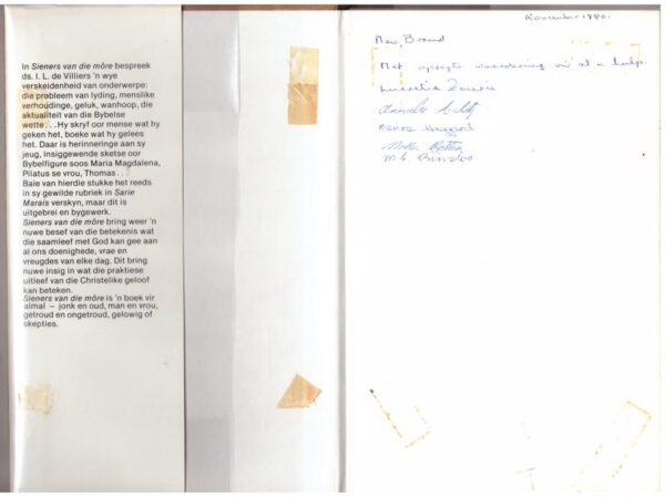 Sieners Van Die Môre — I. L. De Villiers secondhand book