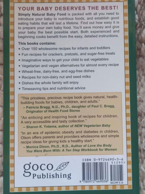 Simply Natural Baby Food — Cathe Olson secondhand book