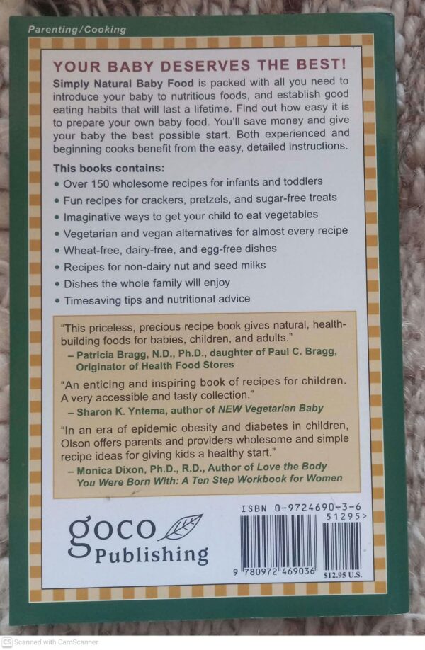 Simply Natural Baby Food — Cathe Olson secondhand book