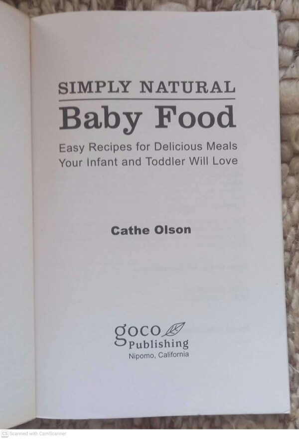 Simply Natural Baby Food — Cathe Olson secondhand book