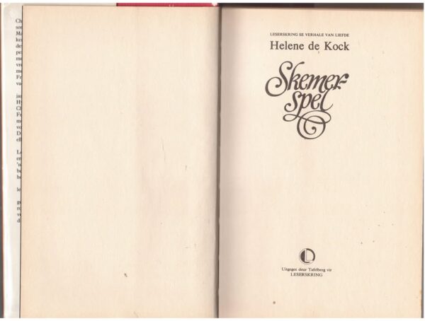 Skemerspel — Helene De Kock secondhand book