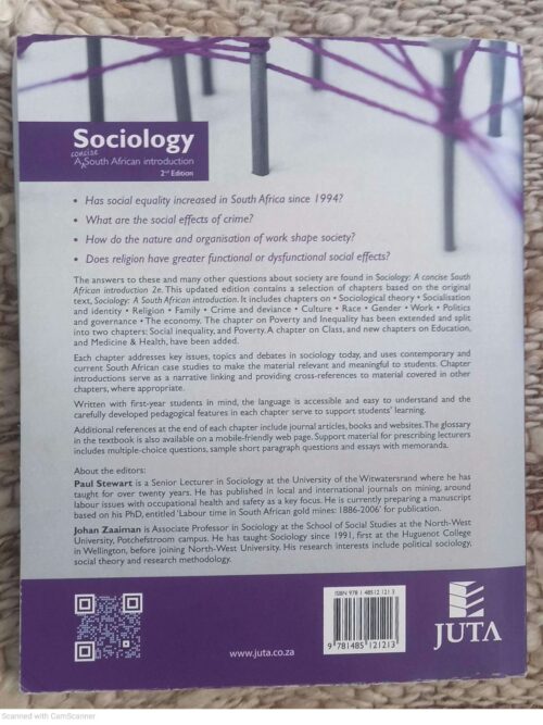 Sociology: A Concise South African Introduction — Paul Stewart, Johan Zaaiman secondhand book