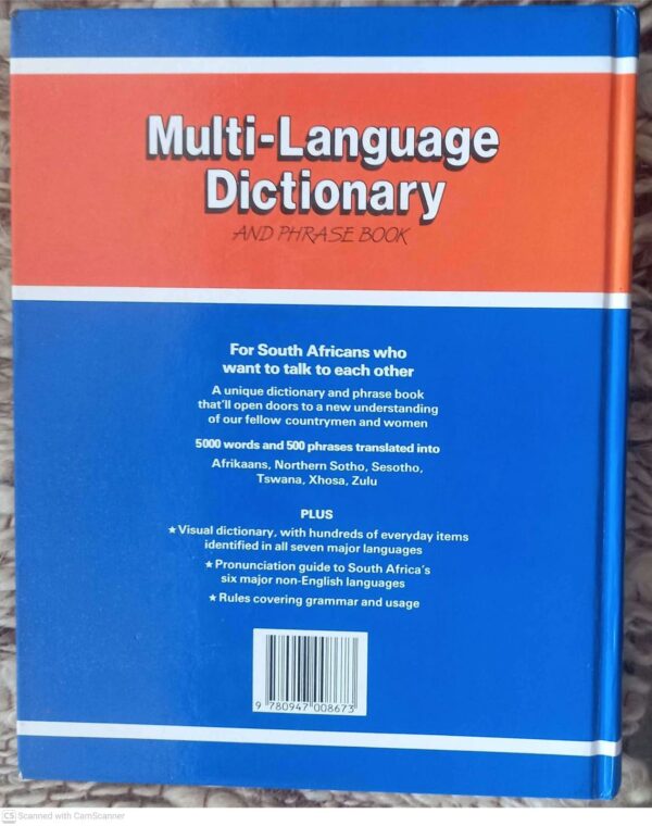 South African Multi-Language Dictionary And Phrase Book secondhand book