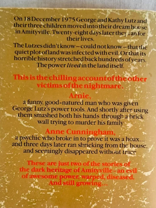 The Amityville Horror: The Untold Stories – John G. Jones secondhand book