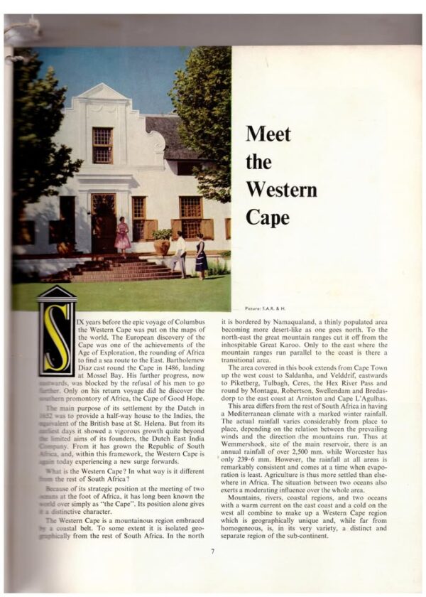Western Cape Official Guide 1965 secondhand book