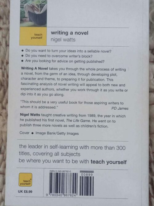 Writing A Novel — Nigel Watts secondhand book