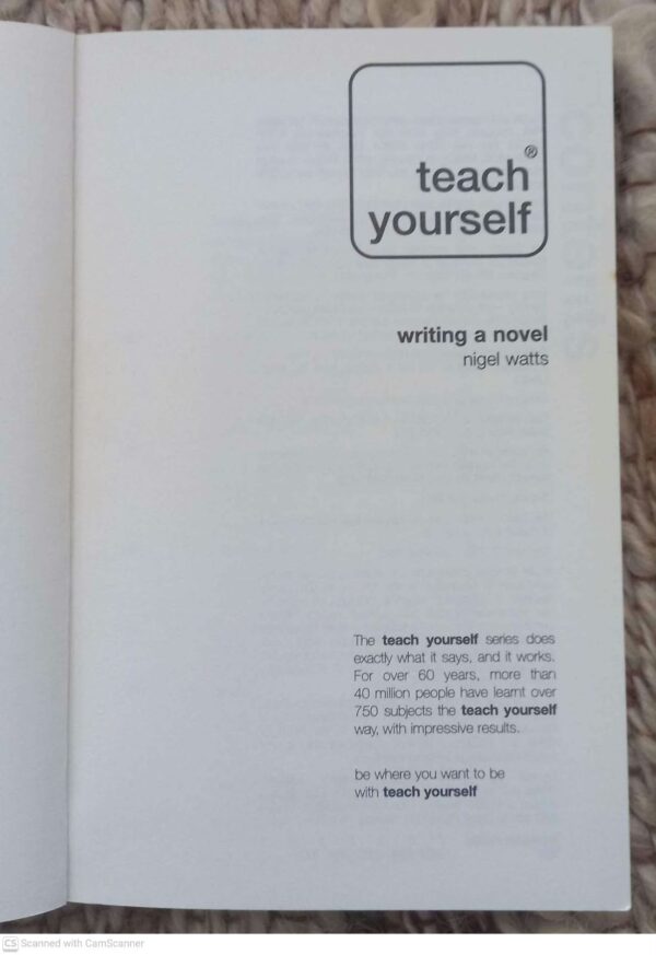 Writing A Novel — Nigel Watts secondhand book
