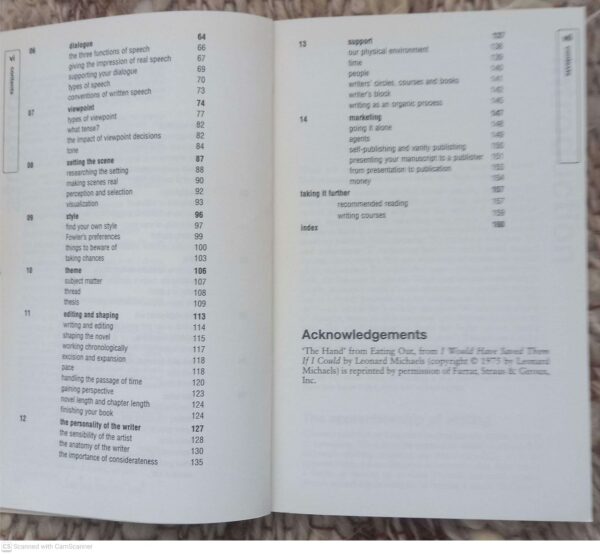 Writing A Novel — Nigel Watts secondhand book