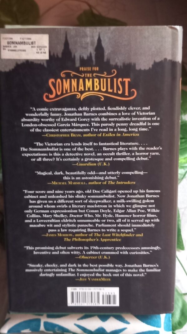 The Somnambulist – Jonathan Barnes secondhand book