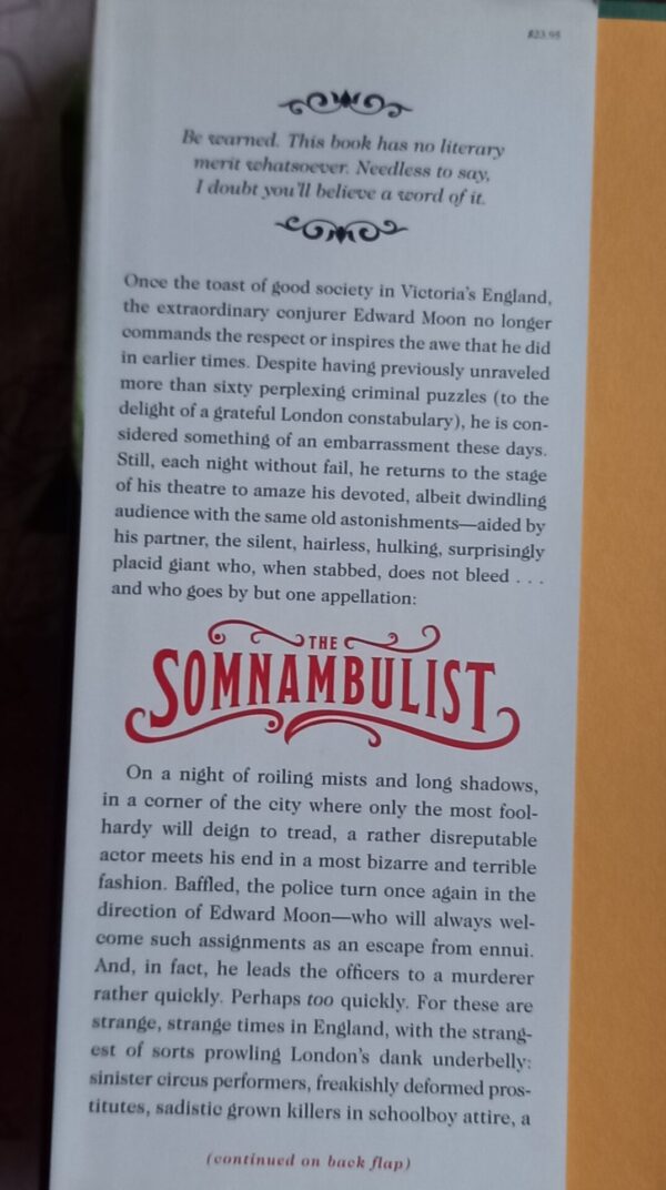 The Somnambulist – Jonathan Barnes secondhand book