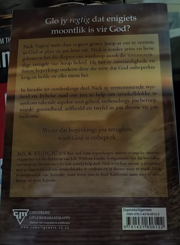 Leef ‘n Lewe Sonder Beperkings – Nick Vujicic secondhand book