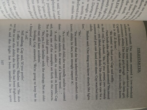 Firestarter – Stephen King secondhand book