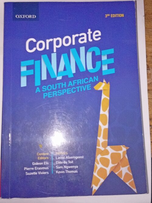 IMG_20261003_203144 Corporate Finance: A South African Perspective – Liezel Alsemgeest Et Al secondhand book