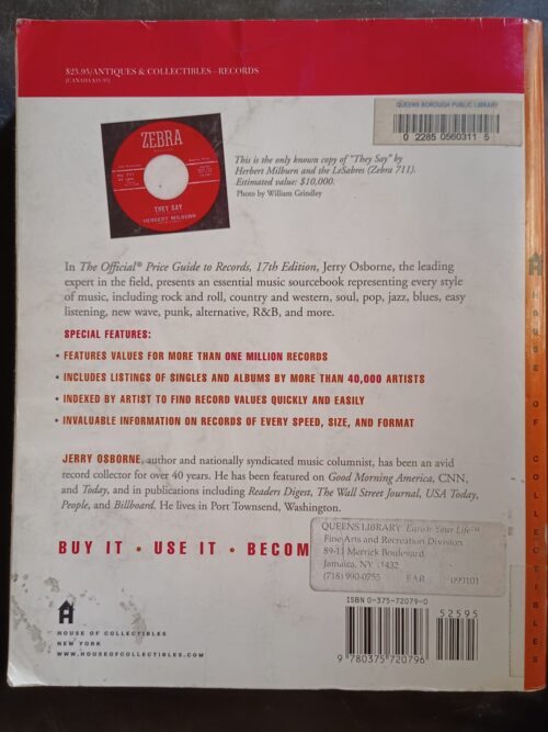 2004 Official Price Guide To Records – Jerry Osborne secondhand book