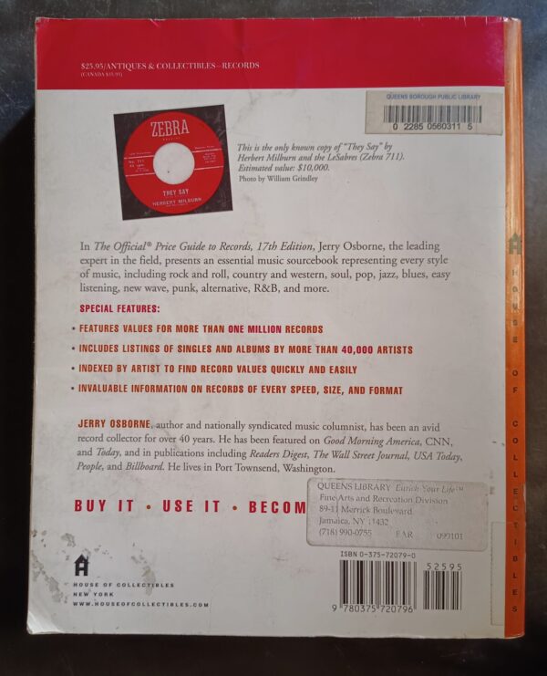 2004 Official Price Guide To Records – Jerry Osborne secondhand book