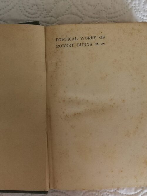 The Poetical Works Of Robert Burns – William Wallace secondhand book
