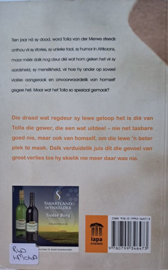 agterblad-tolla-van-der-merwe Tolla Van Der Merwe: Konsert Van Die Lewe – Tania Du Toit secondhand book
