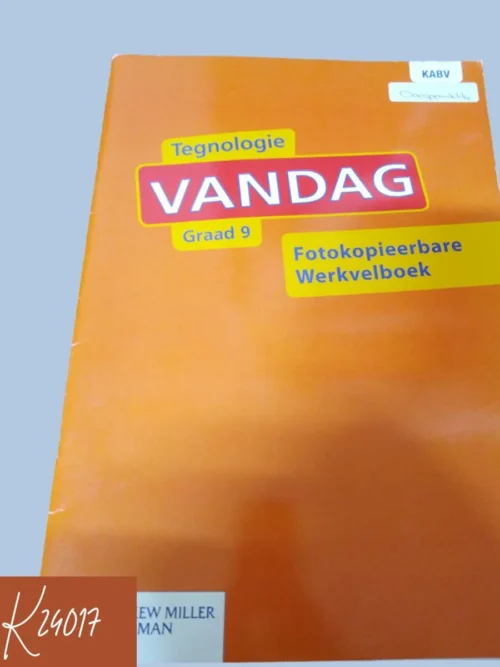 Vandag Tegnologie Graad 7: Net Die Fotokopieerbare Werkvelboek – H. Johnstone Et Al secondhand book