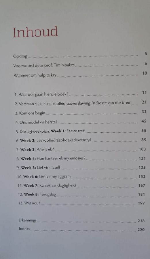 inhoudsopgawe-suikervry Suikervry – Karen Thomson, Kerry Hammerton secondhand book